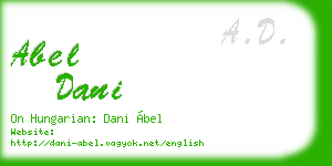abel dani business card