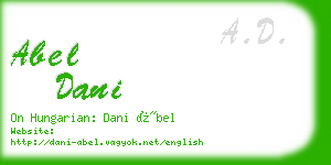 abel dani business card